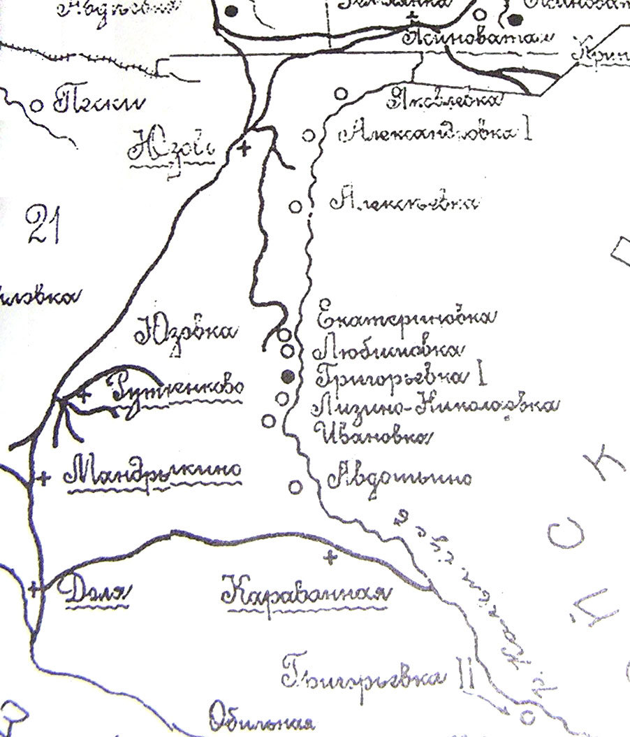 Карта юзовки и окрестностей 1911 года