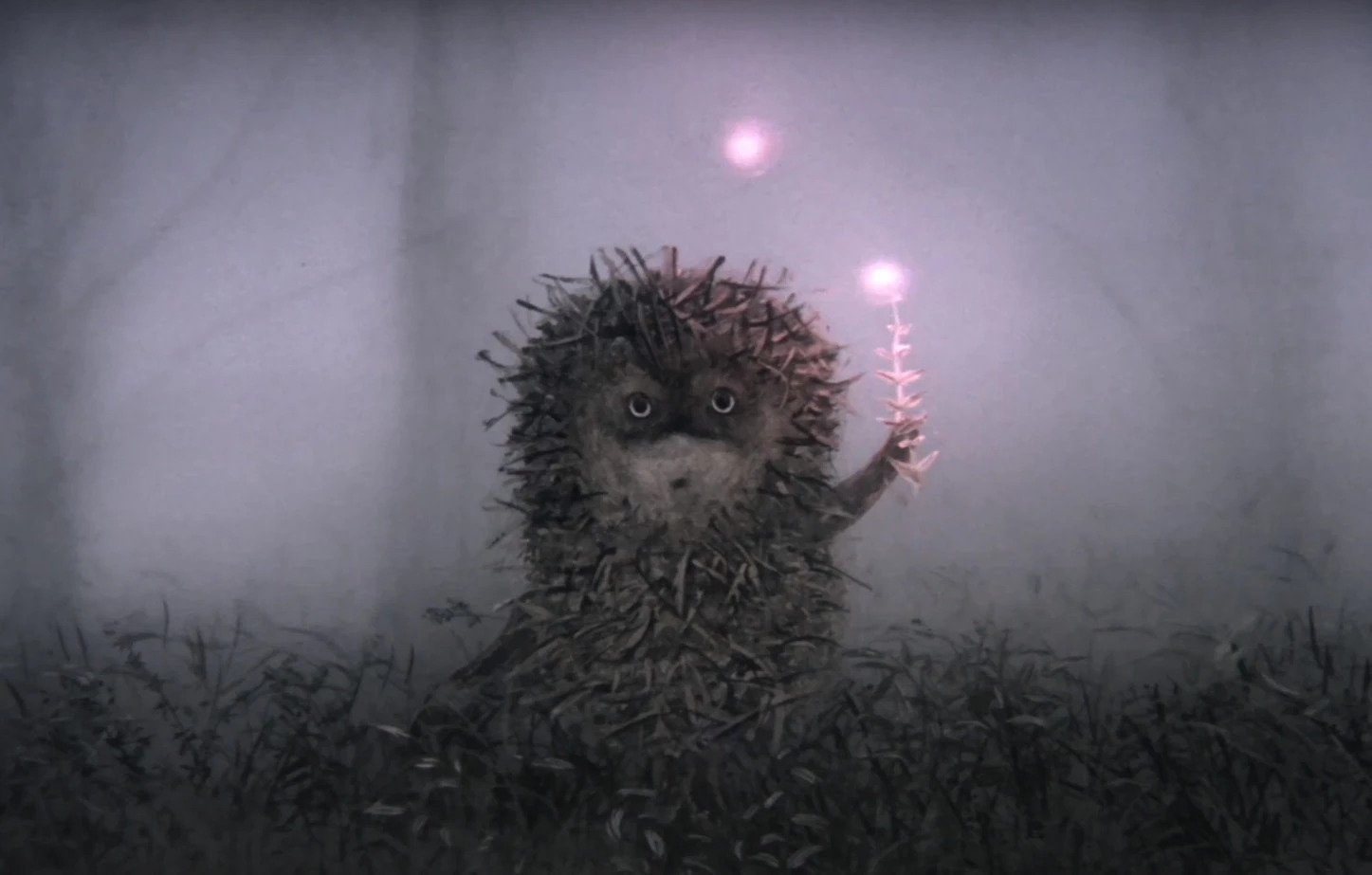 Ёжик в тумане со свчкой