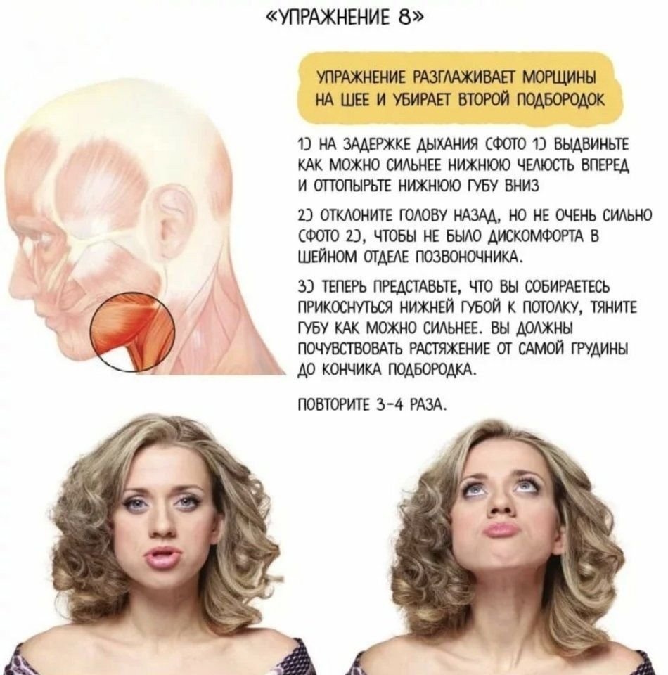 Упражнения для шеи похудеть быстро