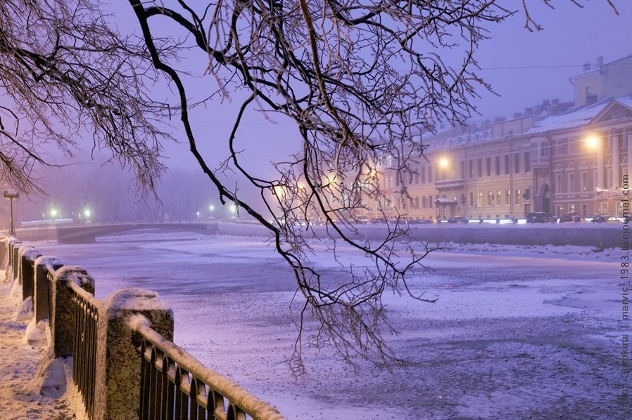 Новогодний Питер река Нева