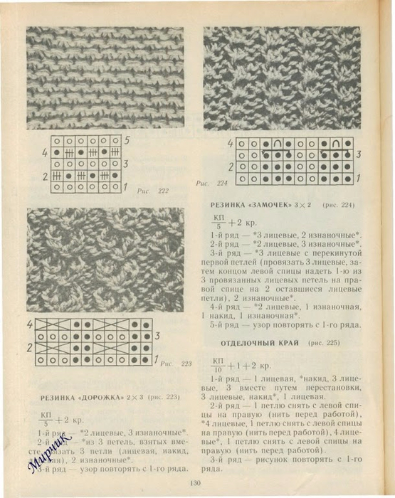 Рисунок замочек спицами